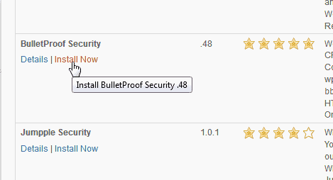 Install the WordPress BulletProof Security Plugin