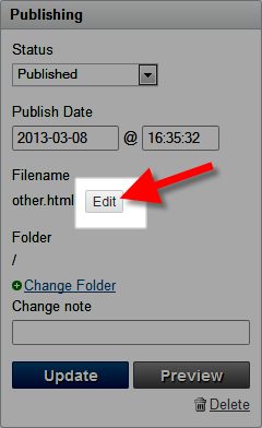 editing the filename in movable type dashboard