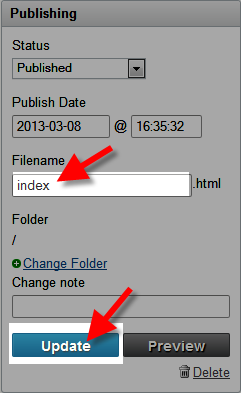 saving index.html filename in movable type