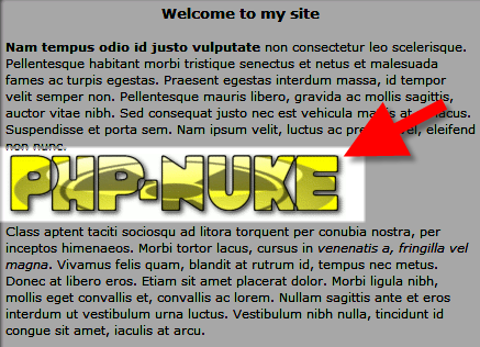 view of picture inserted in PHP-Nuke