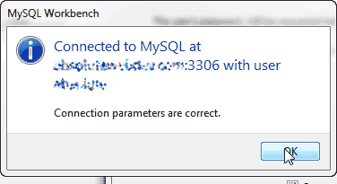 Correect connetion MySQL Workbench