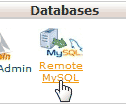 Click Remote MySQL