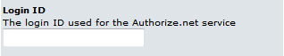 Set the Authorize.net login ID