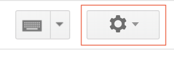 Gmail Cog icon highlighted.