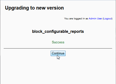 Moodle Configurable Block Report continue