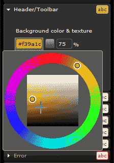 jQuery Theme Roller Color the style