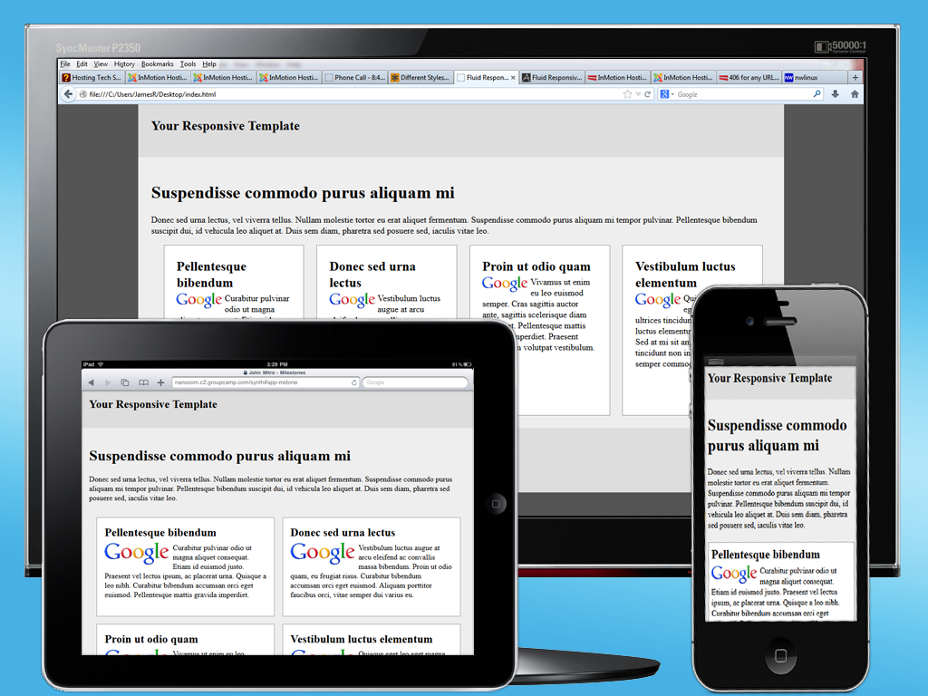 Final view of Responsive Template