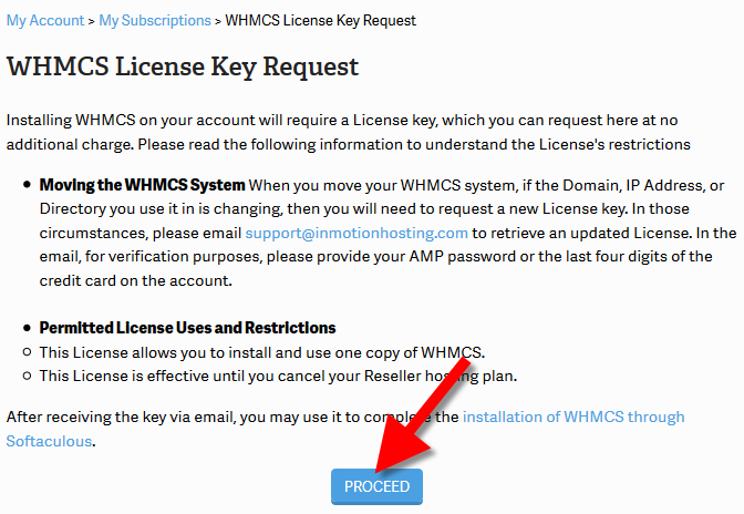 requesting whmcs license