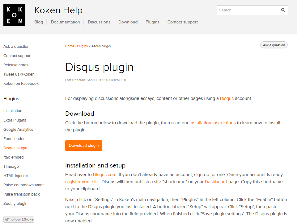 Download Koken Disqus plugin