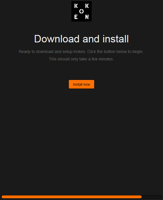 Download and install finishing steps