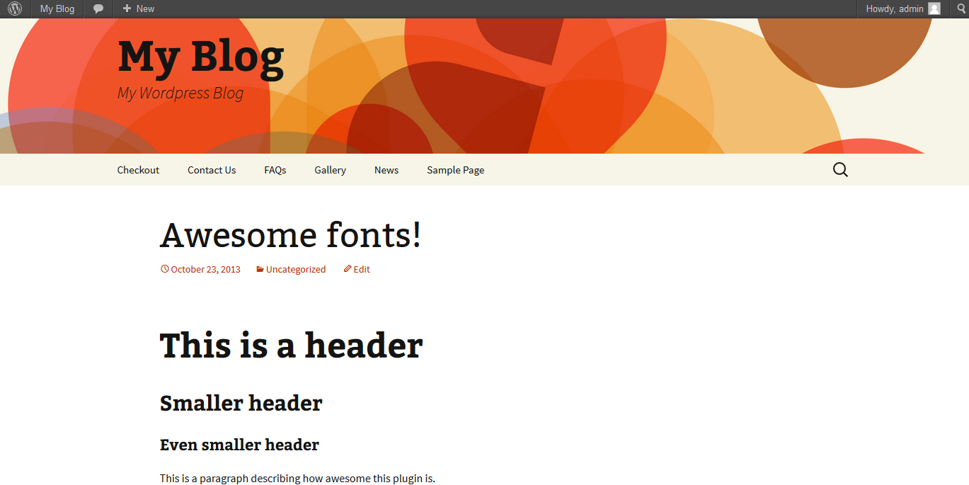 configuring wordpress google fonts plugin step 3