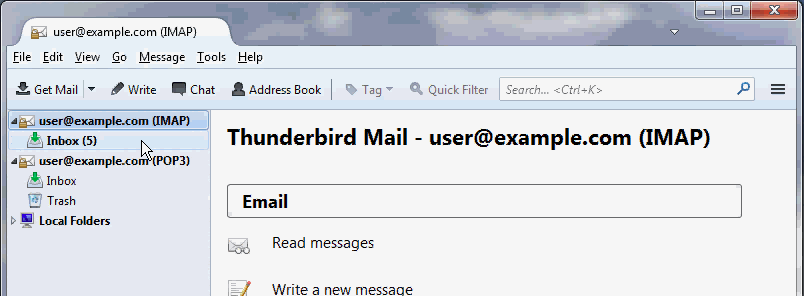 Move Emails in Thunderbird