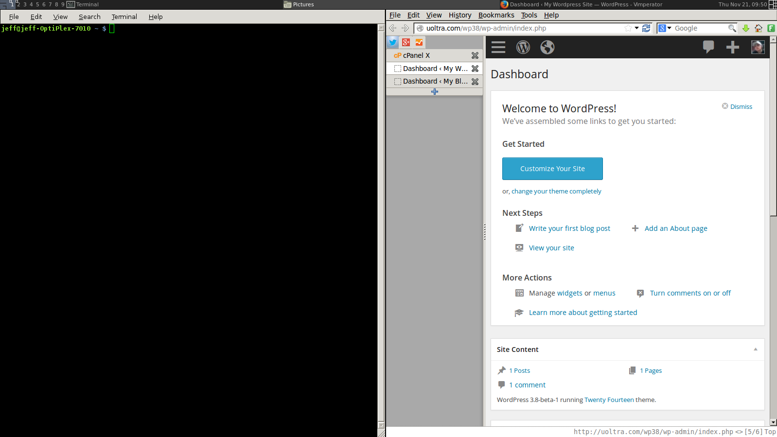 WordPress 3.8 responsive dashboard example 1