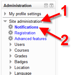 Moodle Notifications