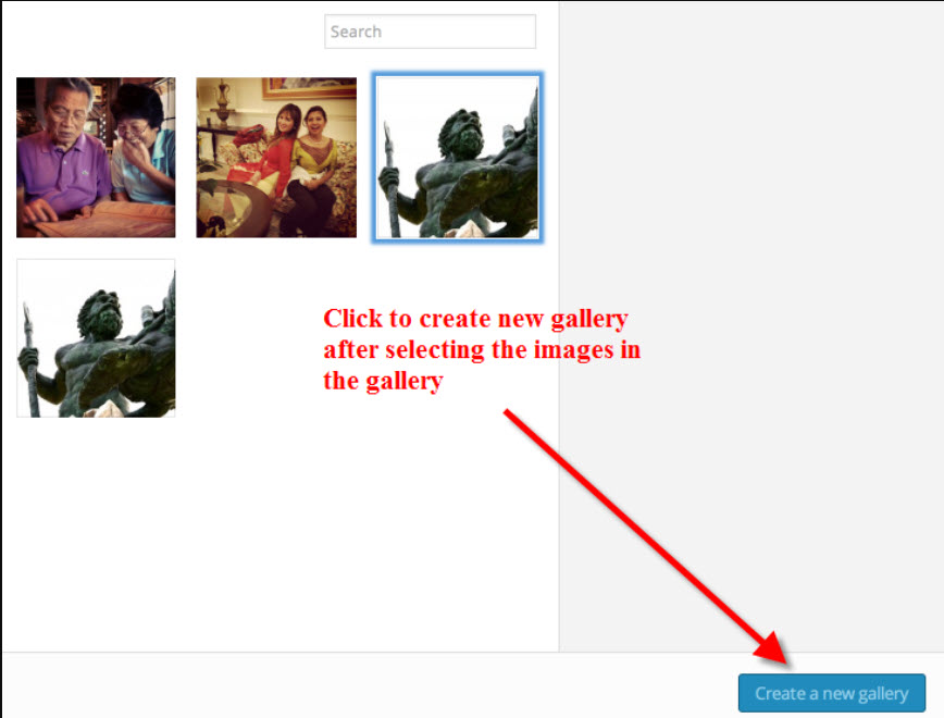 Click on the Create New Gallery button