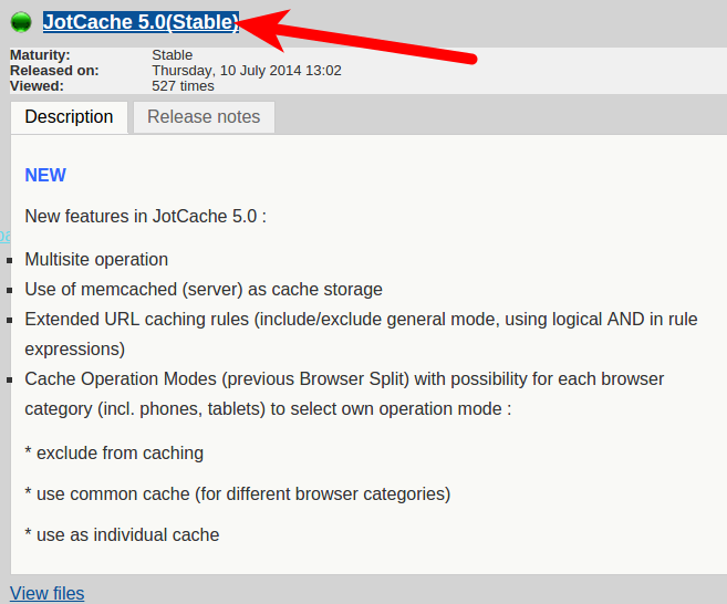 JotCache file download