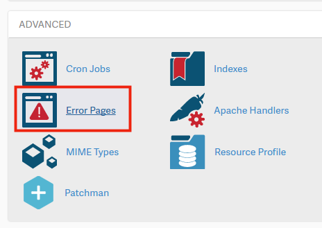cPanel Advanced Error Pages