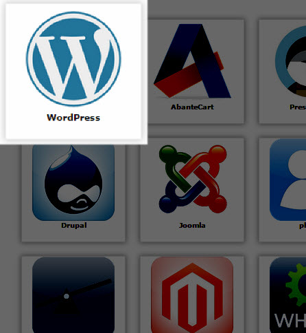 Find the WordPress icon