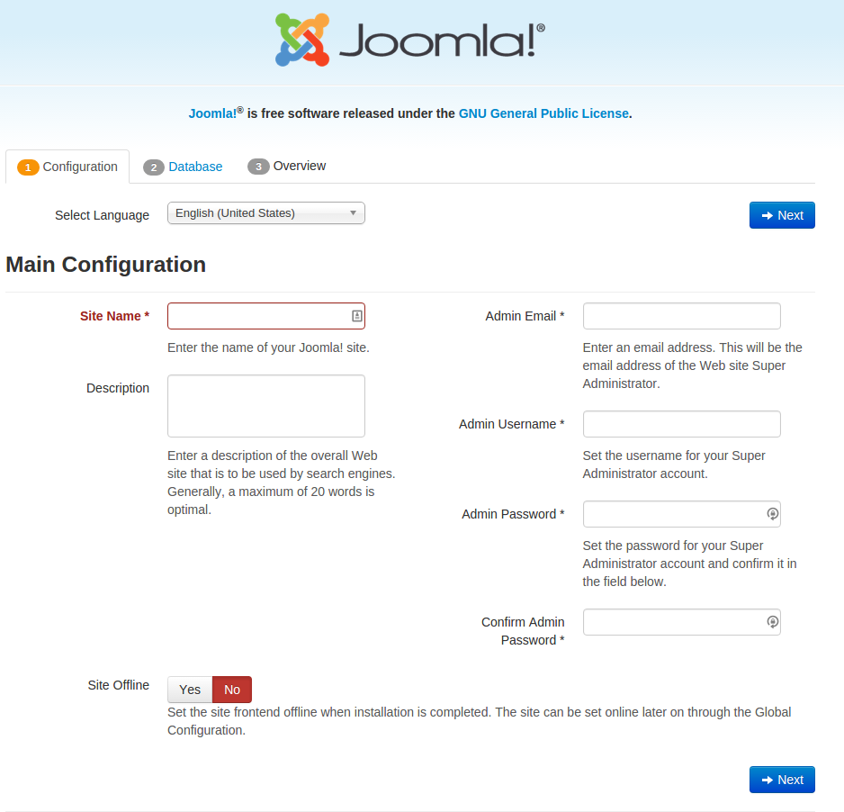 Installing Joomla 3.5