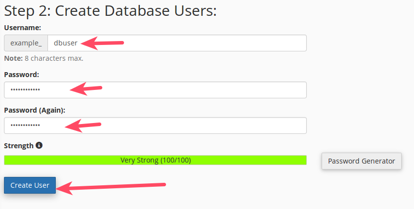 Create a Database User