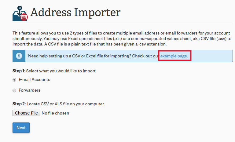 importing email