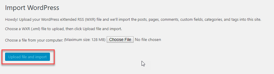Select file to upload