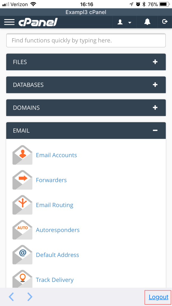 cPanel App for iOS - Use your phone to access cPanel, Webmail, and WHM