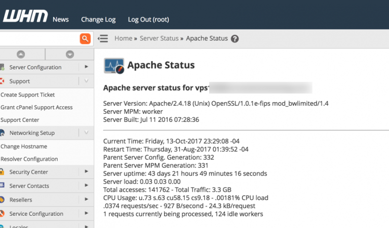 How to view the Apache Status in WHM | InMotion Hosting