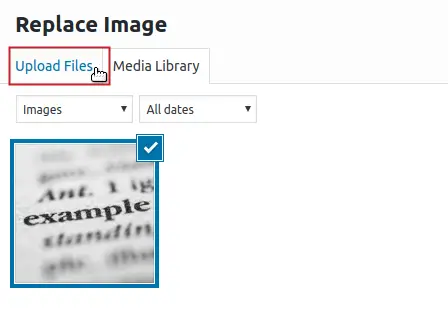 Replace Image in WordPress Upload File