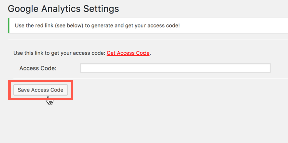 Save Access code