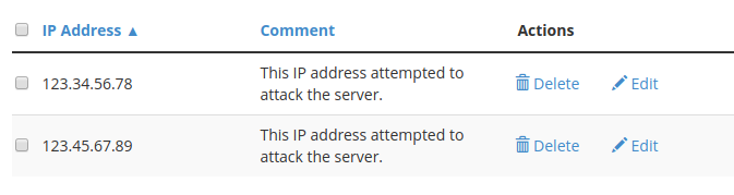 Blacklisted IP Address in WHM