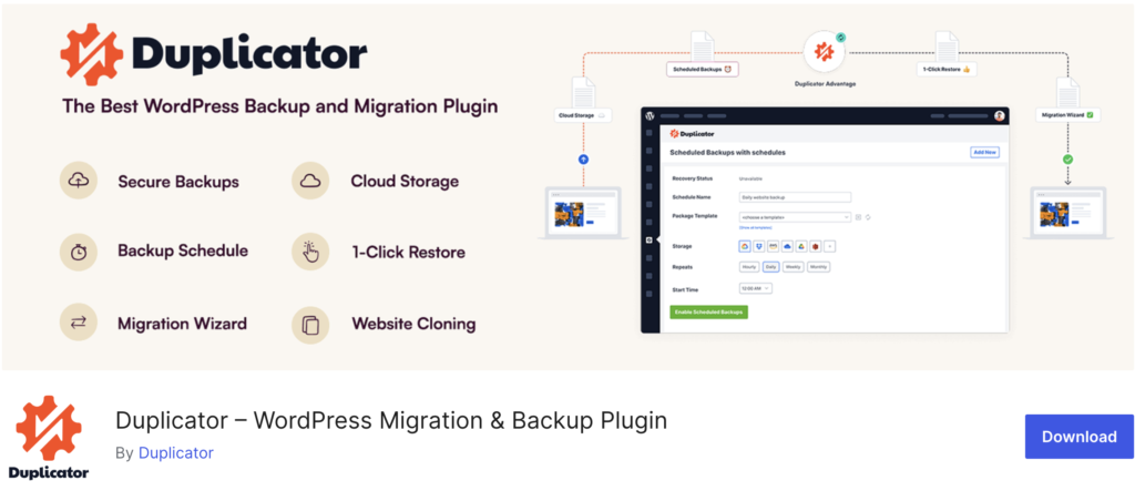 Duplicator WordPress Plugin Repo Hero Image