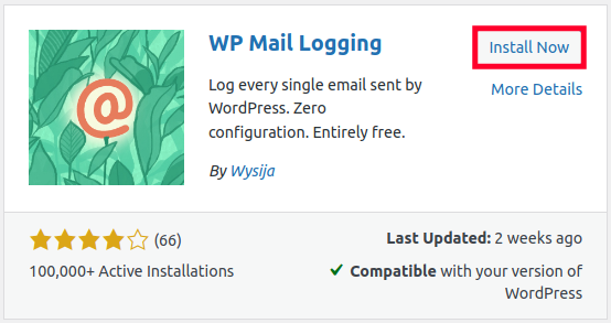 Installing WP Mail Logging Plugin in WordPress