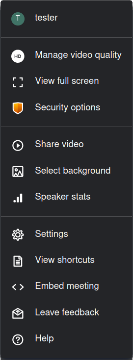 Jitsi settings for moderated users