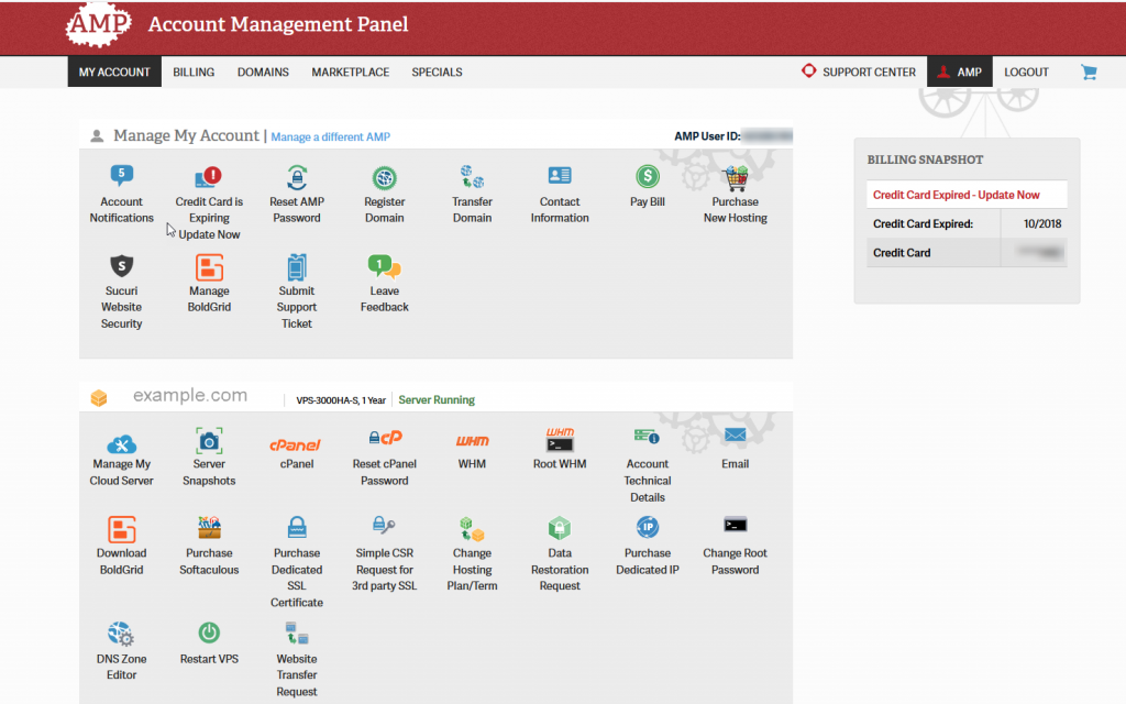 How to Log into AMP InMotion Hosting Support Center