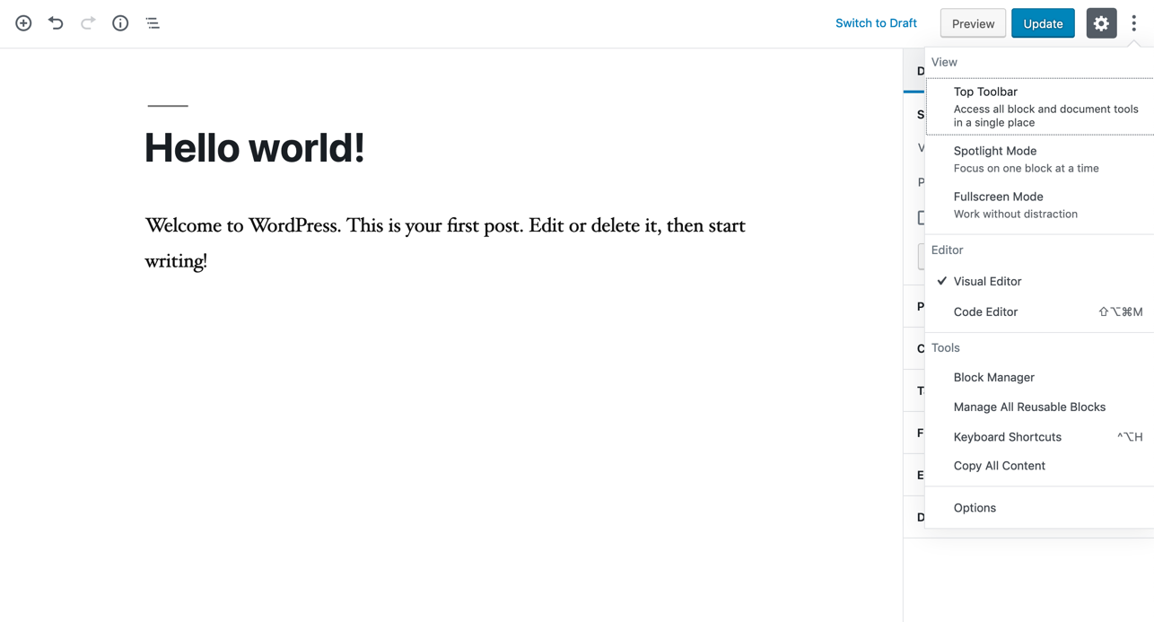 Using the Code Editor in WordPress