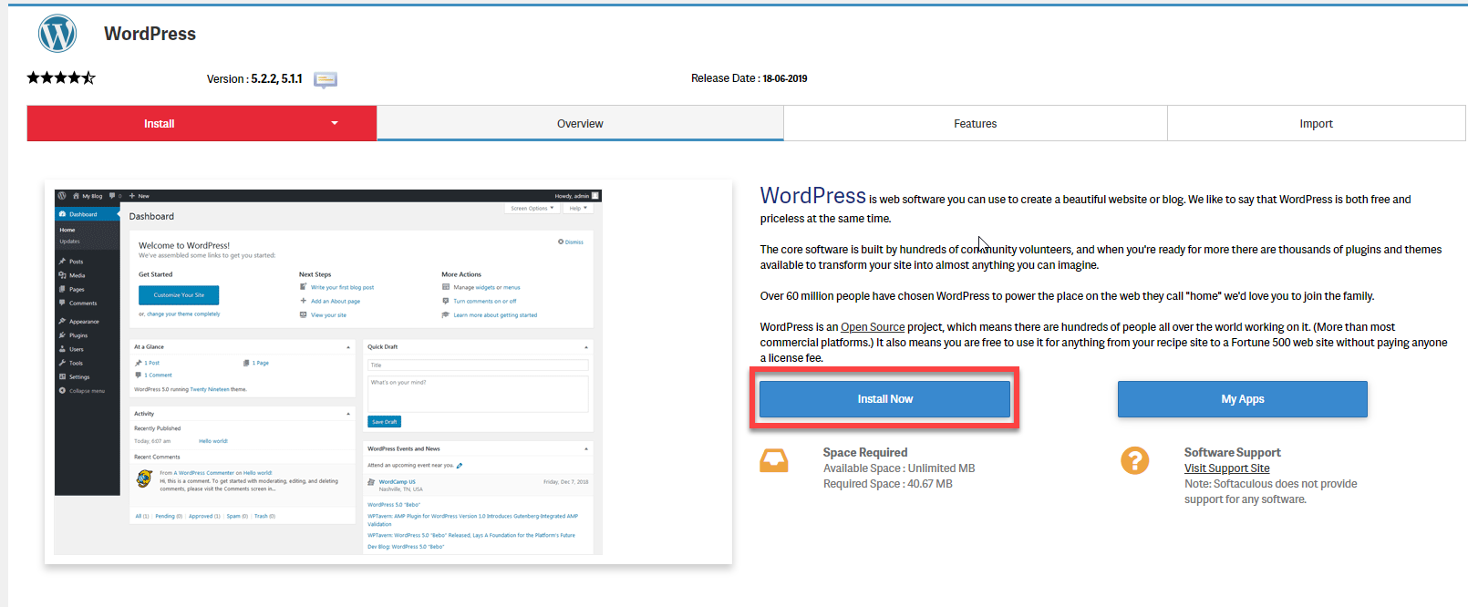 install WordPress