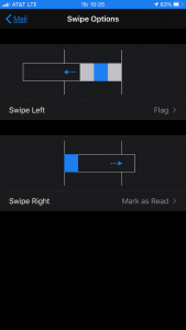 Change the swipe actions in Apple iPhone Email | InMotion Hosting