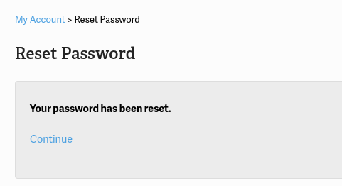 cPanel Password Reset Successfully