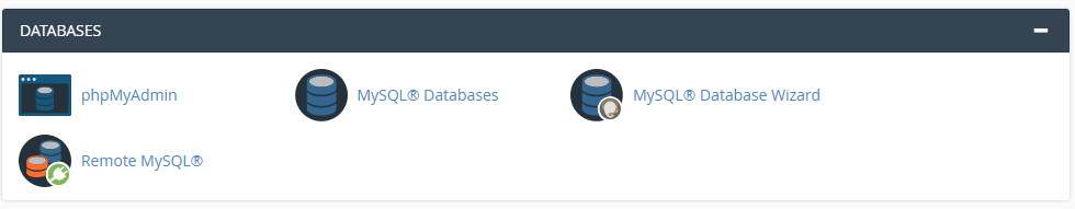 databases in cPanel