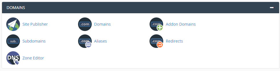 domains in cPanel