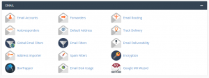 email section of cPanel