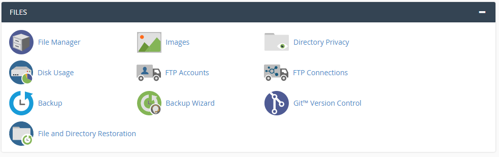 cPanel files