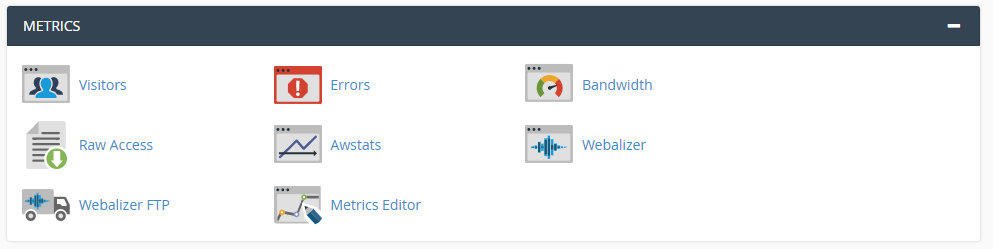 metrics in cPanel