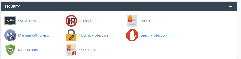 security in cPanel