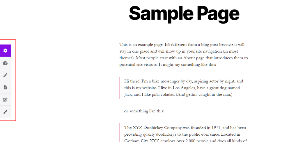 Swift Control toolbar extended