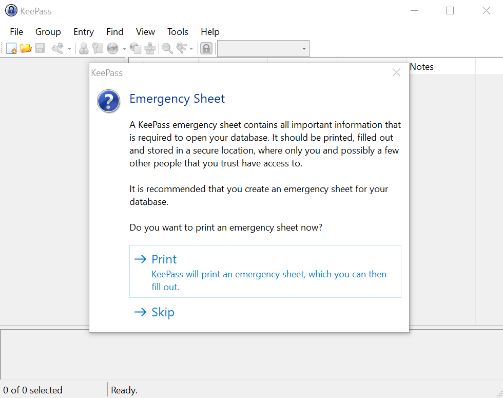 Emergency Sheet