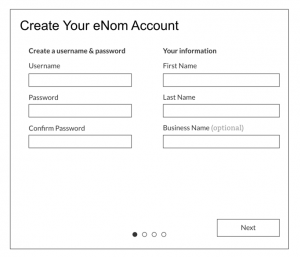 Create a New eNomCentral Account in AMP | InMotion Hosting