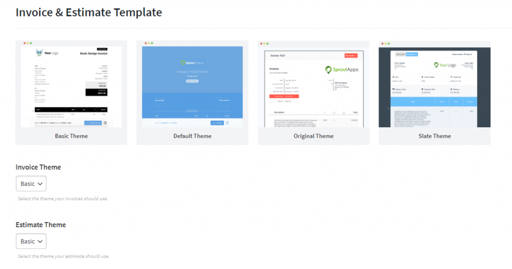 Sprout Invoices Templates 