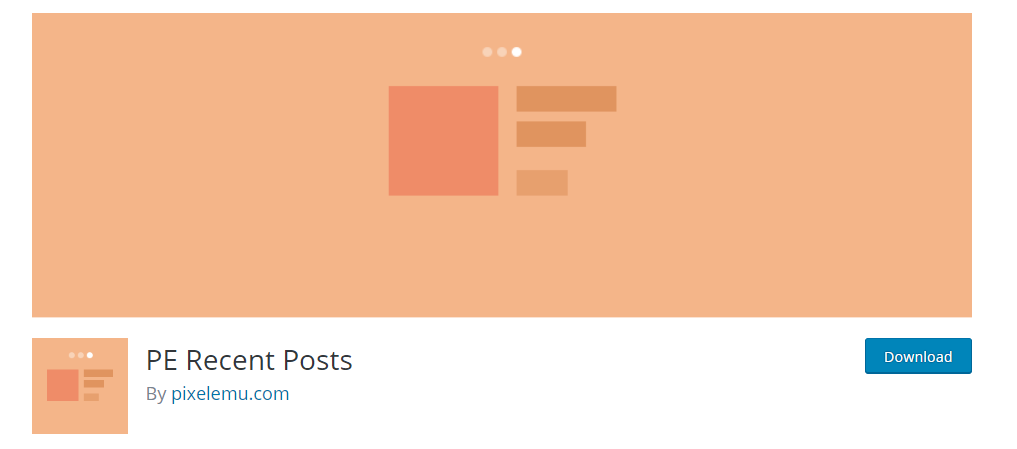 PE recent posts for wordpress